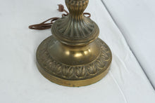 Load image into Gallery viewer, Vintage Brass Table Lamp Ornate Floral Traditional Hollywood Regency
