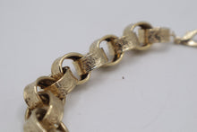 Load image into Gallery viewer, Gold Tone Engraved Chunky Link Statement Necklace Scroll Design