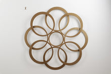 Load image into Gallery viewer, Gold Metal Circles - Wall Art - 24" x 24"