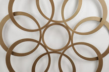 Load image into Gallery viewer, Gold Metal Circles - Wall Art - 24" x 24"