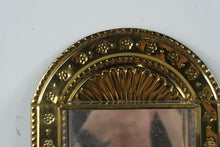 Load image into Gallery viewer, Vintage Brass Tone Mirrored Curio Wall Cabinet Arched Display Case