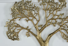 Load image into Gallery viewer, Gold Tone Metal Tree of Life Wall Sculpture 20x16 Organic Branch Decor