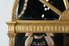Load image into Gallery viewer, Pair of Decorative Arts Inc Gilt Arched Windowpane Wall Mirrors