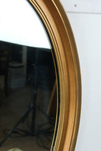 Load image into Gallery viewer, Gold Oval Wall Mirror – 26" x 32"