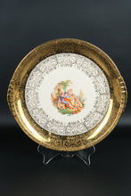 Load image into Gallery viewer, Royal China 22K Gold Rimmed Decorative Platter – 13.25" Round – Bak-Serv Oven Proof