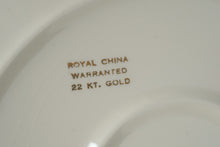 Load image into Gallery viewer, Royal China 22K Gold Rimmed Decorative Platter – 13.25" Round – Bak-Serv Oven Proof