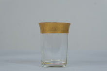 Load image into Gallery viewer, Vintage Tiffin Franciscan Style Gold Encrusted Glass Tumblers Set of 10