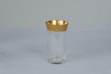 Load image into Gallery viewer, Vintage Tiffin Franciscan Style Gold Encrusted Glass Tumblers Set of 10
