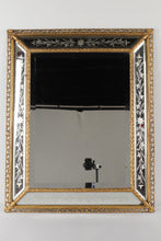 Load image into Gallery viewer, Ornate Metal Gold Mirror with Etching - 29" x 36"