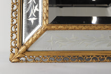 Load image into Gallery viewer, Ornate Metal Gold Mirror with Etching - 29" x 36"