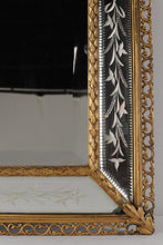 Load image into Gallery viewer, Ornate Metal Gold Mirror with Etching - 29" x 36"