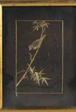Load image into Gallery viewer, Vintage Asian Straw Art Bird Bamboo Collage Framed 9 x 7
