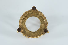 Load image into Gallery viewer, Amber Glass & Gilded Rose Candle Holder – Ornate Hollywood Regency Style (3" x 3.5")