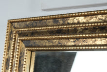 Load image into Gallery viewer, Large Gold Framed Wall Mirror Beaded Frame Patina 36x46