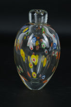 Load image into Gallery viewer, Gorgeous Designs Millefiori Art Glass Bud Vase Multicolor Floral 6 5 Inch