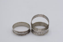 Load image into Gallery viewer, Gorham Sterling Silver Napkin Rings Set of 3 Monogrammed 36 Grams