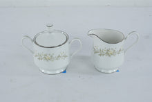 Load image into Gallery viewer, Grace Fine China Rhapsody Japan 58 Piece Dinnerware Set Floral Platinum Trim