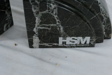 Load image into Gallery viewer, Polished Black Marble Bookends – Duke Health Sector Management (HSM) Engraved Set