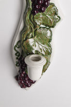 Load image into Gallery viewer, Arnel's Ceramic Grape Wall Hanging Candle Holder