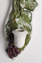 Load image into Gallery viewer, Arnel's Ceramic Grape Wall Hanging Candle Holder