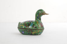 Load image into Gallery viewer, Chinese Antique Cloisonne Enameled Lidded Duck Box - #1