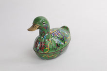 Load image into Gallery viewer, Chinese Antique Cloisonne Enameled Lidded Duck Box - #1
