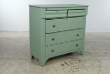 Load image into Gallery viewer, American Empire Style Sage Green Painted Wood Chest of Drawers