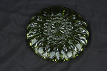 Load image into Gallery viewer, Vintage Green Divided Glass Relish Dish 3 Section Scalloped Serving Tray 9β
