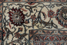 Load image into Gallery viewer, Large Persian-Style Wool Rug – 8.9’ x 12’ – Green with Ivory Border & Floral Motif