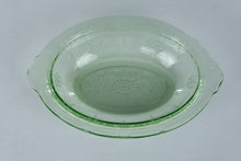 Load image into Gallery viewer, Anchor Hocking Cameo Ballerina Green Depression Glass Oval Vegetable Bowl 1930s