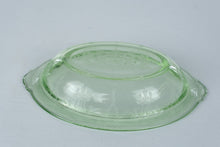 Load image into Gallery viewer, Anchor Hocking Cameo Ballerina Green Depression Glass Oval Vegetable Bowl 1930s