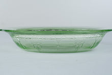 Load image into Gallery viewer, Anchor Hocking Cameo Ballerina Green Depression Glass Oval Vegetable Bowl 1930s