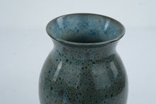 Load image into Gallery viewer, Signed Studio Pottery Vase Blue Green Speckled Glaze Handmade 7 5 Inch