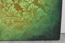 Load image into Gallery viewer, Metallic Green and Gold Face on Canvas