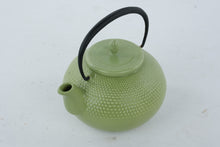 Load image into Gallery viewer, Green Ceramic Teapot with Stainless Steel Infuser β Textured Hobnail Style