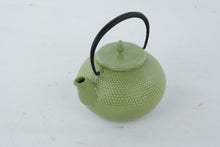 Load image into Gallery viewer, Green Ceramic Teapot with Stainless Steel Infuser β Textured Hobnail Style