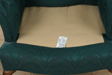 Load image into Gallery viewer, Elegant Emerald Wingback Armchair with Queen Anne Legs