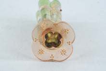 Load image into Gallery viewer, Antique Moser Attributed Bohemian Green Pink Art Glass Jeweled Stick Vase 6 5