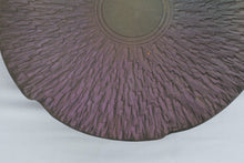 Load image into Gallery viewer, Jim Kemp Signed Studio Pottery Textured Wall Plate Purple Black Ceramic Charger 10 Inch