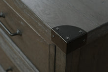 Load image into Gallery viewer, Vickery Creek Weathered Gray 2 Drawer Nightstands with Antique Pewter Hardware Pair