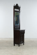 Load image into Gallery viewer, Handmade Indonesian Carved Wood Hall Tree with Mirror and Storage