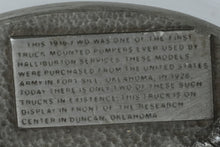 Load image into Gallery viewer, 1982 Halliburton Services Commemorative Belt Buckle – 1916 FWD Truck Mounted Pumper by General Graphics