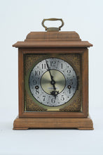 Load image into Gallery viewer, Vintage Hamilton Triple Chime Mantel Clock 1979 West Germany Wood Case