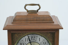 Load image into Gallery viewer, Vintage Hamilton Triple Chime Mantel Clock 1979 West Germany Wood Case