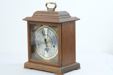 Load image into Gallery viewer, Vintage Hamilton Triple Chime Mantel Clock 1979 West Germany Wood Case