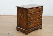 Load image into Gallery viewer, Vintage Hammary Solid Oak Three Drawer Side Table Nightstand