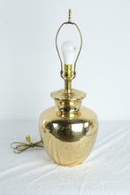Load image into Gallery viewer, Hollywood Regency Hammered Brass Ginger Jar Table Lamp Large