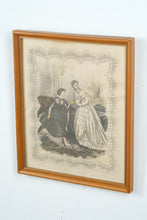 Load image into Gallery viewer, Hand-Colored Godey’s Fashion Print – H40447 (Victorian Ladies Scene #1)