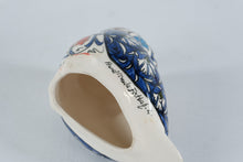 Load image into Gallery viewer, Hand Painted Ceramic Owl Figurine Floral Folk Art Signed Handmade