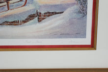 Load image into Gallery viewer, Hand in Hand by Trisha Romance – Limited Edition Signed & Numbered Print (586/10,000) – 24.25" x 29" Framed Winter Scene